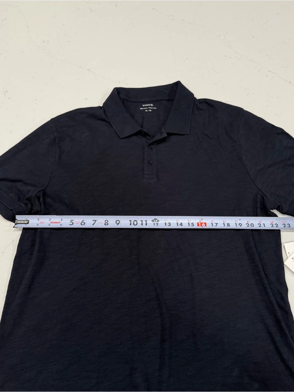Vince Men's Coastal Blue Classic Slub Polo NWT - XL
